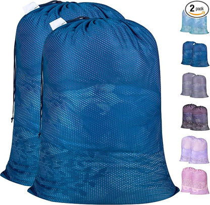 Polecasa 2 Pack Heavy Duty Diamond Mesh Laundry Bag, Breathable Mesh, Machine by Polecasa