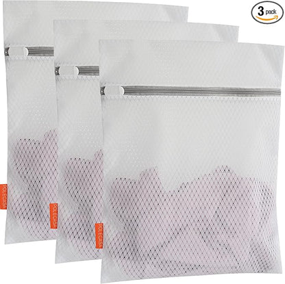 Polecasa Diamond Mesh Laundry Bags 3 Pack | Durable Zipper, by Polecasa