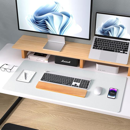 Aothia Leather Desk Pad Protector, Mouse Pad, Office Desk Mat, Non-Slip PU - Image 8