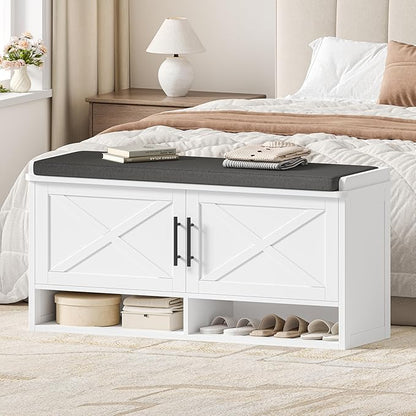Farmhouse Shoe Storage Bench - Image 2