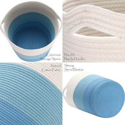 Sea Team Large Size Cotton Rope Woven Storage Basket - Image 5
