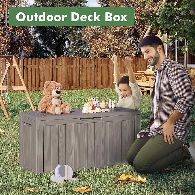 Outdoor Storage Box, Resin Deck Boxes Indoor and outdoor, Waterproof Storage - Image 4