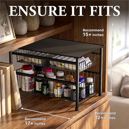 Simple Houseware Stackable Sliding Basket Organizer Drawer - Image 3