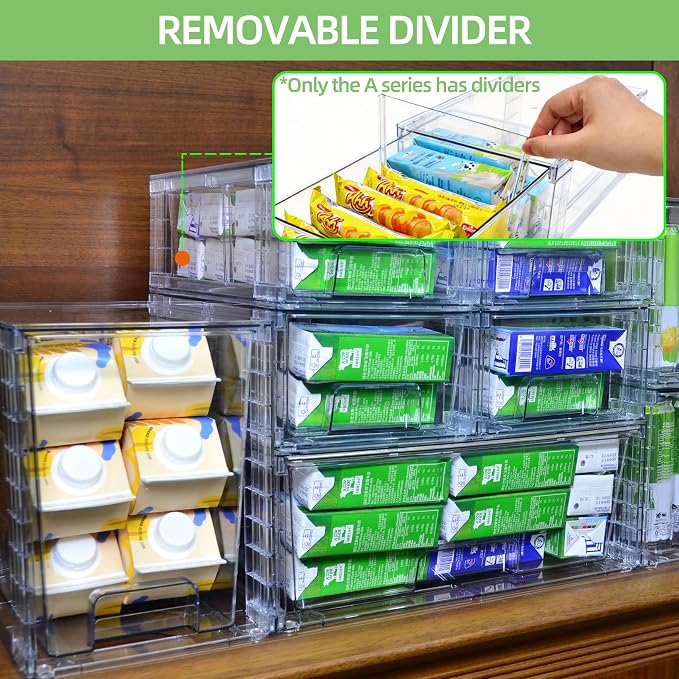 Small Stackable Clear Acrylic Storage Drawers - Image 4