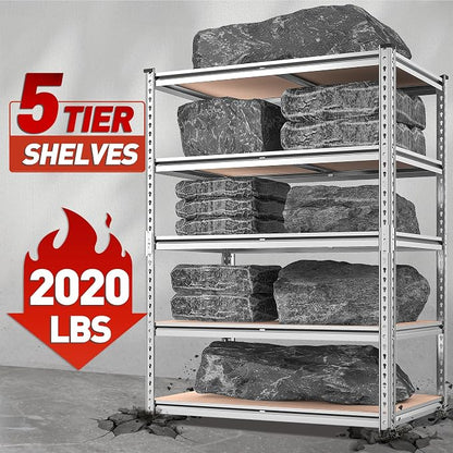 REIBII 2020LBS Garage Shelving Heavy Duty Metal Shelving 5 Tier Storage Shelves - Image 4