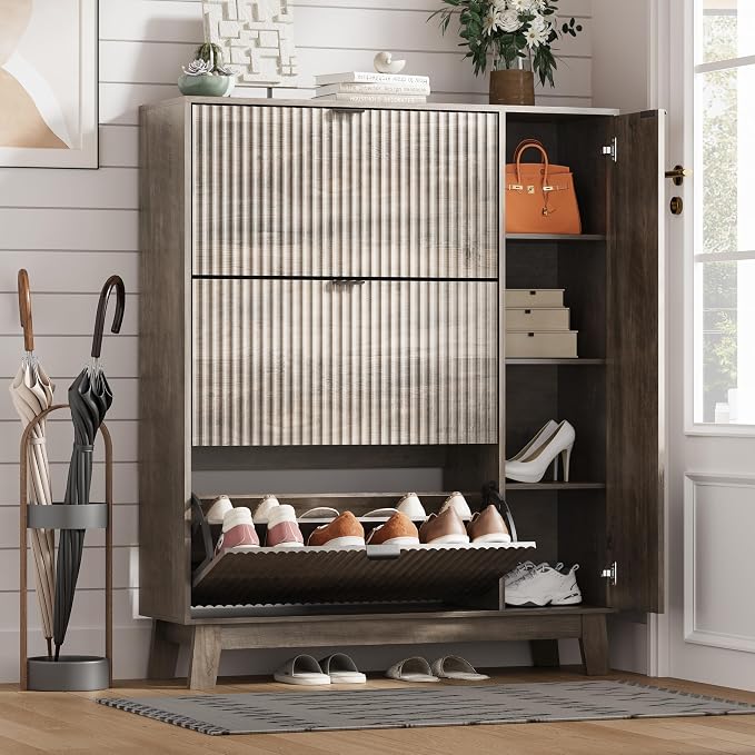Shoe Cabinet Storage for Entryway by HUANLEGO