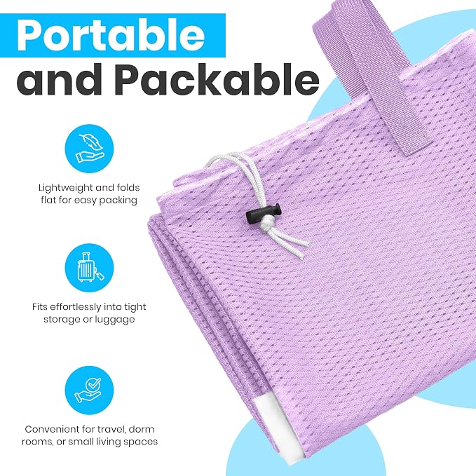 Handy Laundry XL Heavy Duty Mesh Laundry Bag 24x36 in, Drawstring Purple | - Image 4