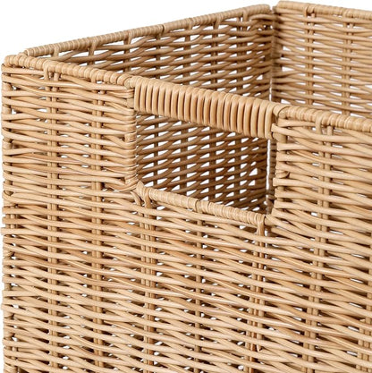 10.5 x 10.5 in Plastic Wicker Baskets - Image 4