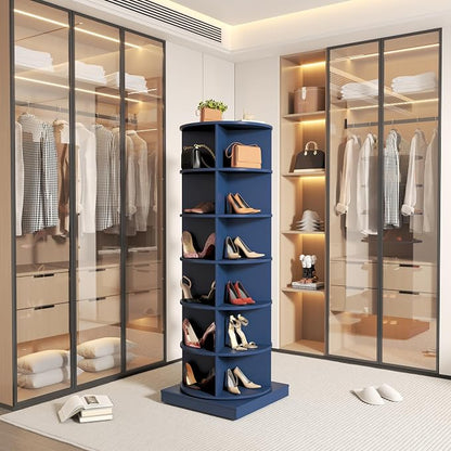 Rotating Shoe Rack Tower, 6-Tier Spinning Shoe Rack, Free Standing 360° - Image 5