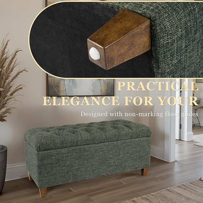 HomePop Ainsley 40" Storage Ottoman Bench - Image 5
