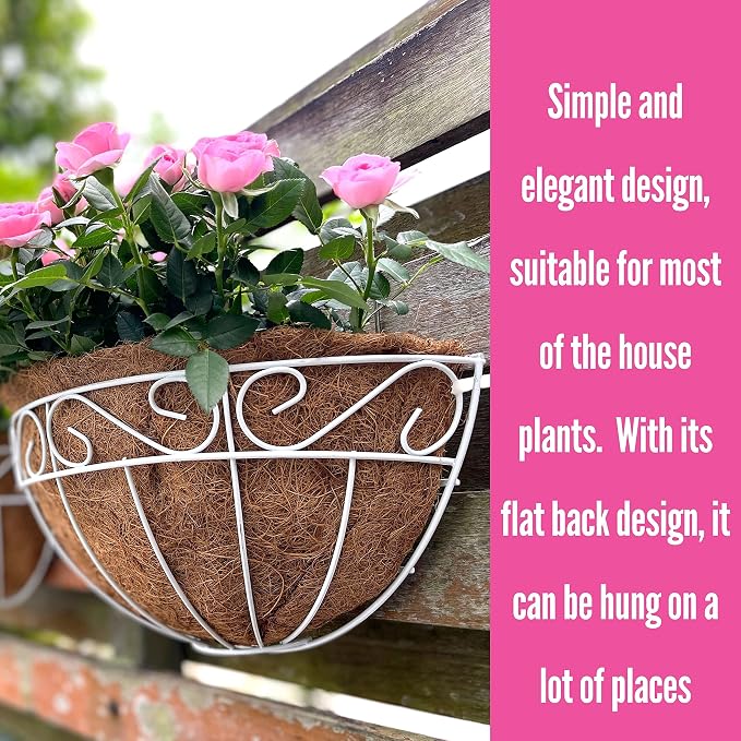 LaLaGreen Wall Mounted Flower Baskets Wall Hanging Planter - Image 3