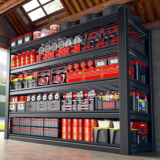 48" W Metal Shelving 5 Tier Garage Shelving 3000LBS Storage Shelves Adjustable by Unknown