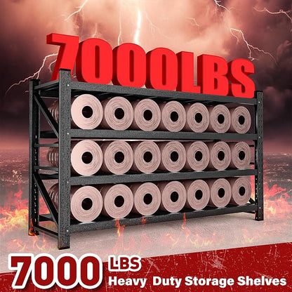 7000LBS Heavy Duty Garage Shelving Units, Large Storage Rack, Steel Shelf - Image 3