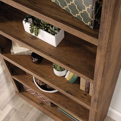 Sauder 5 Tier Book Shelf Wooden Bookcase Multipurpose Bookshelf - Image 9
