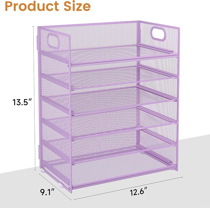 Subekyu 6 Tier Paper File Tray Organizer - Image 6