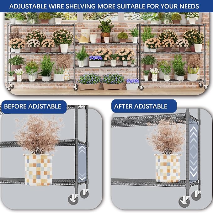 Heavy Duty Shelving, 51.6" H Garage Shelving Unit - Image 5