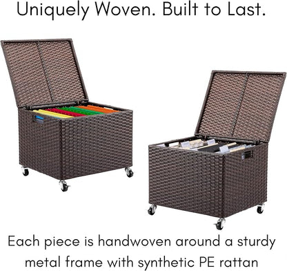 BIRDROCK HOME Rolling File Box - Image 3