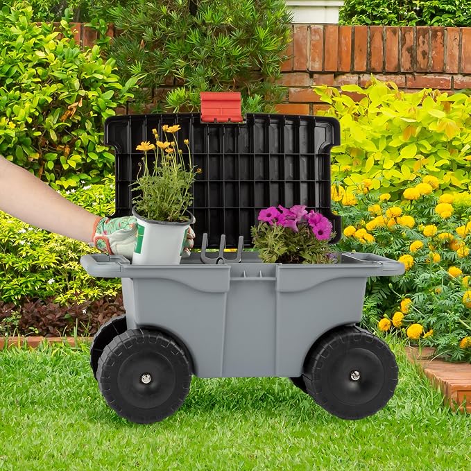 Pure Garden Rolling Garden Cart - Image 2