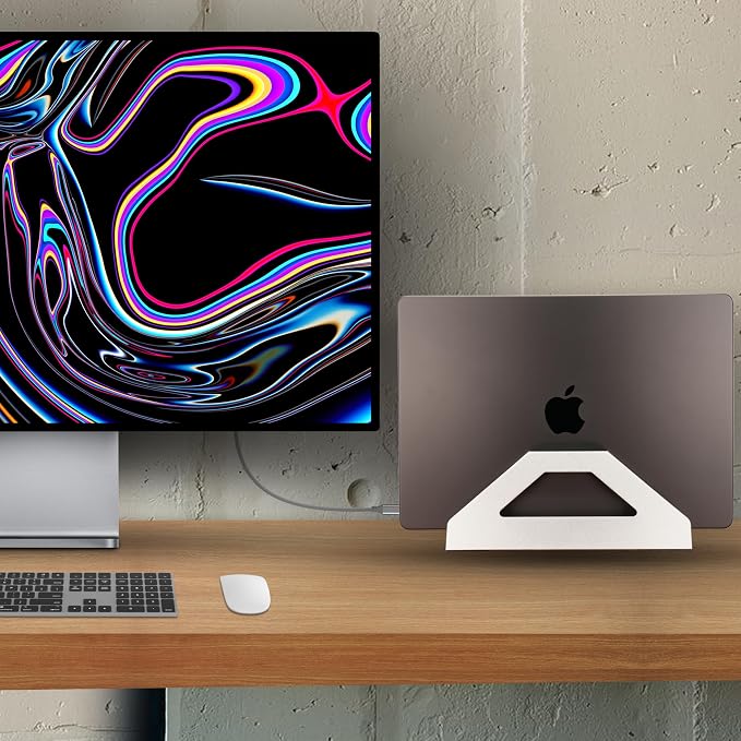 Vertical Laptop Stand, Space Saving Holder - Image 2
