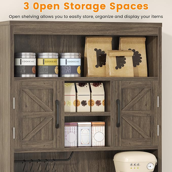 Saudism 70 Inch Farmhouse Storage Cabinet - Image 7