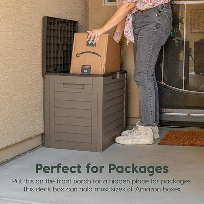 IRIS USA 35-Gallon Outdoor Deck Storage Box, Lockable & UV-Protected, - Image 6
