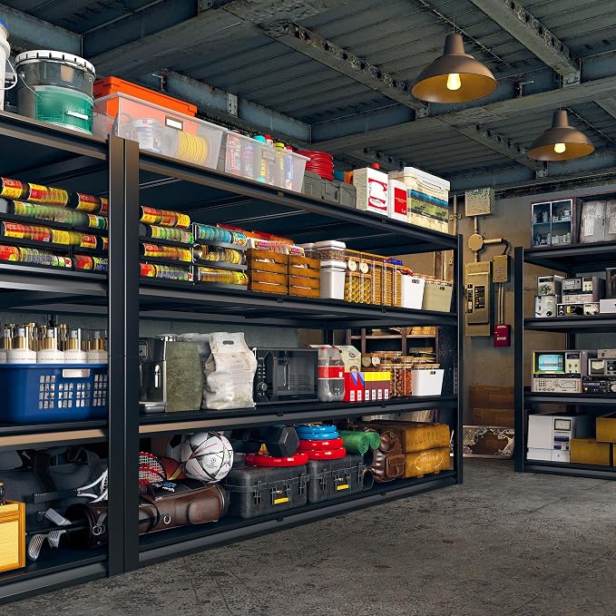 REIBII 60" W Garage Shelving, 2650LBS Heavy Duty Storage Shelves, 4 Tier - Image 6