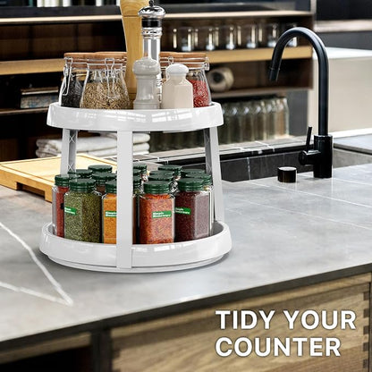 Simple Houseware 2-Tier Lazy Susan Spice Organizer, 10-Inch Diameter - Image 8