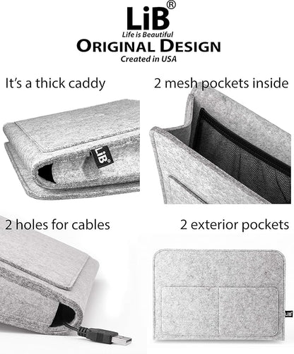 Lib Bedside Caddy, Original Design | Large Size 9.5" x 13.5" | Laptop Holder | - Image 2