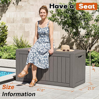 Outdoor Deck Storage Box, Resin Deck Boxes Indoor and outdoor, Waterproof - Image 5