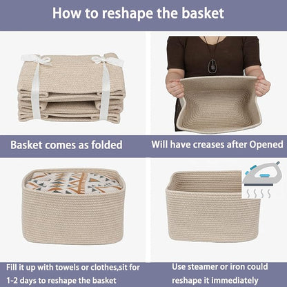 Rope storage Basket Bins Woven Basket - Image 7