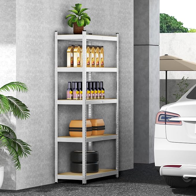 Topeakmart 5-Tier Utility Shelves, Metal Storage Shelves Unit Adjustable Garage - Image 9