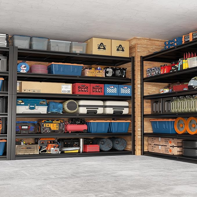 REIBII 84.1" H Garage Shelving, 3500LBS Storage Shelves Heavy Duty, Adjustable - Image 5