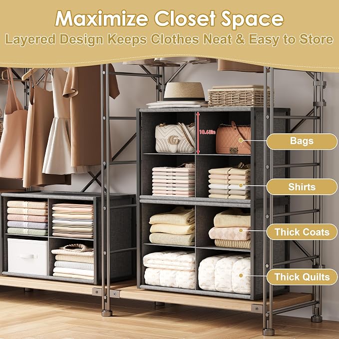 8-Cube Stackable Closet Storage & Organization Systems, Blankets and Bags in - Image 7