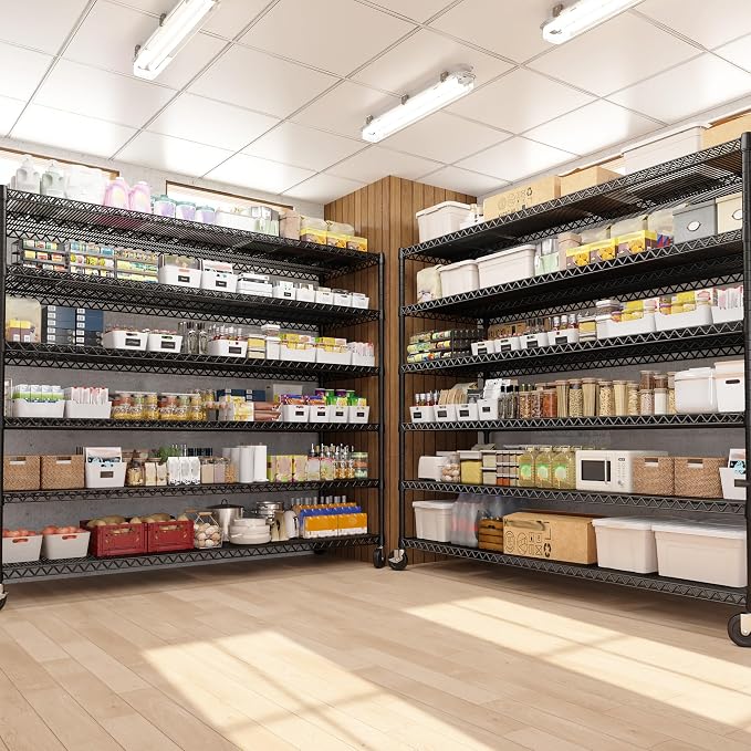 REIBII 82.6" H*60''W*17.7" D Steel Heavy Duty Wire Shelving - Image 4