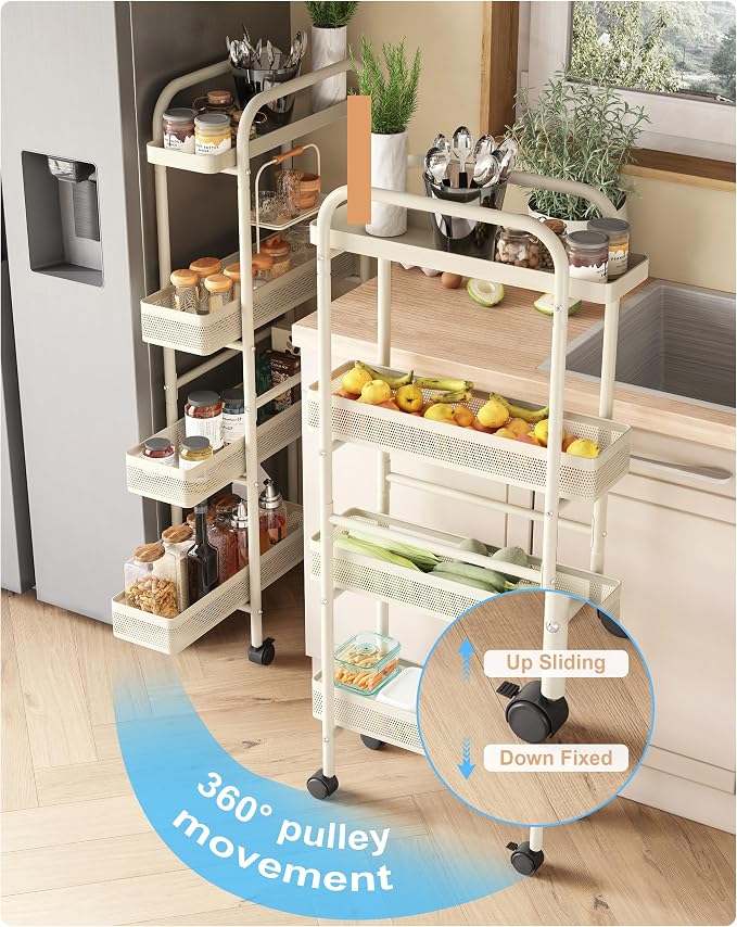 UMDONX 4-Tier Narrow Mobile Storage Cart - Image 2