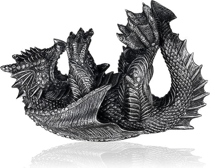 True 10143 Polyresin Dragon Wine Bottle Holder Decorative, Single Wine Bottle by True