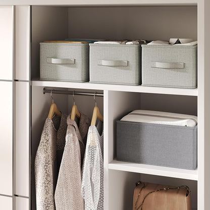 3 Pack Fabric Storage Bins for Shelves | 14.75x10.25x8.25 in Storage Baskets | - Image 9