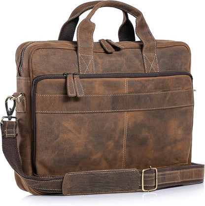 KomalC 16 Inch Leather briefcases Laptop Messenger Bags by KomalC