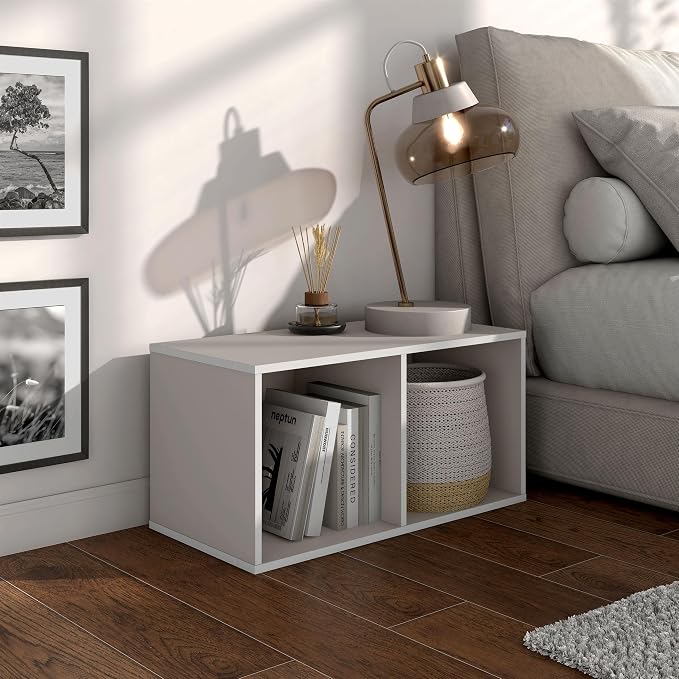 Homes: Inside + Out Apexa 2-Cube Storage Organizer Shelves, Stackable Wood - Image 6