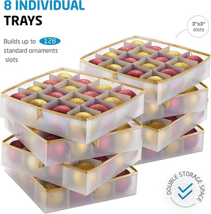 ZOBER Christmas Ornament Storage Box Plastic - Image 4