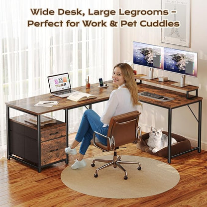 PRAISUN 55 Inch L Shaped Desk - Image 7
