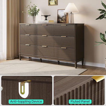 LINSY Fluted Dresser for Bedroom - Image 5
