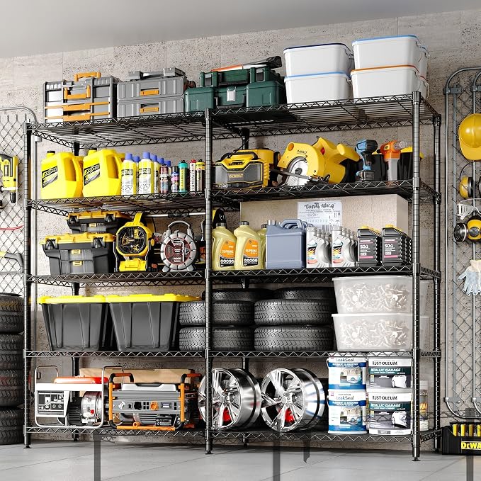 Garvee Metal Storage Shelves Heavy Duty Metal Shelving, 5-tier Wire Shelving - Image 8