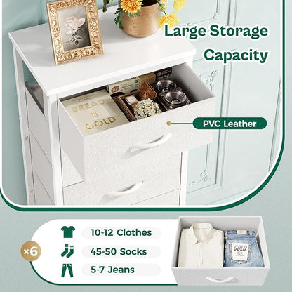 Huuger Tall Dresser for Bedroom, 7 Drawer Dresser & Chests of Drawers, Fabric - Image 4