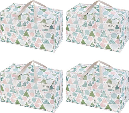 VENO 4 Pack Moving Bags and Large Christmas Decoration Storage Bins by Veno