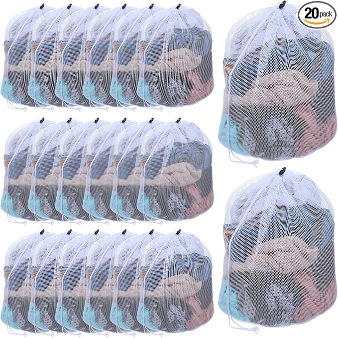20 Pack Mesh Laundry Bags Bulk by Unknown
