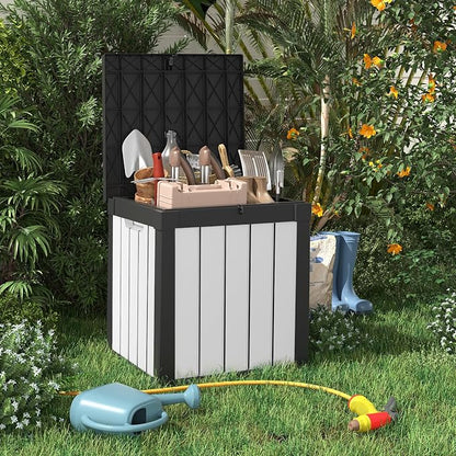 ROJIK 50 Gallon Resin Deck Box, Lockable Waterproof Weatherproof Outdoor - Image 4