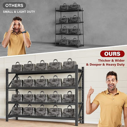 48" Wide Heavy Duty Garage Shelving Units, 3000LBS 24 Deep Storage Shelves - Image 8