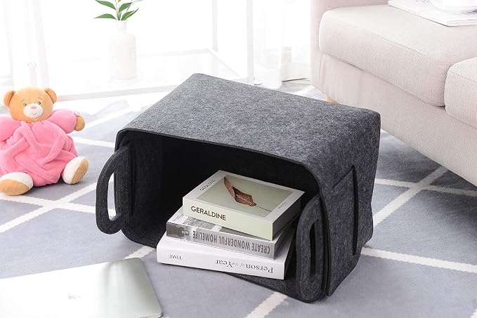 Storage Basket Felt Storage Bin Collapsible& Convenient Box Organizer - Image 4