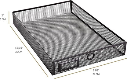 Annova Desk Organizer Wire Mesh 3 Tier Sliding Drawers Paper - Image 4